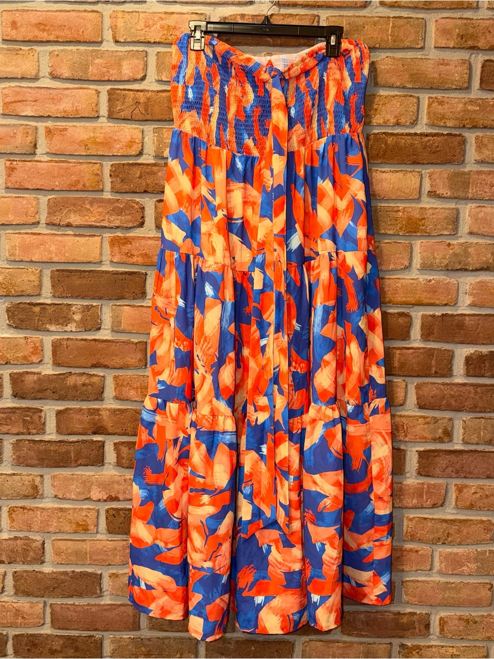 GRACE KARIN Floral Halter Maxi Dress – Smocked Backless Flow Dress - Picture 4 of 9
